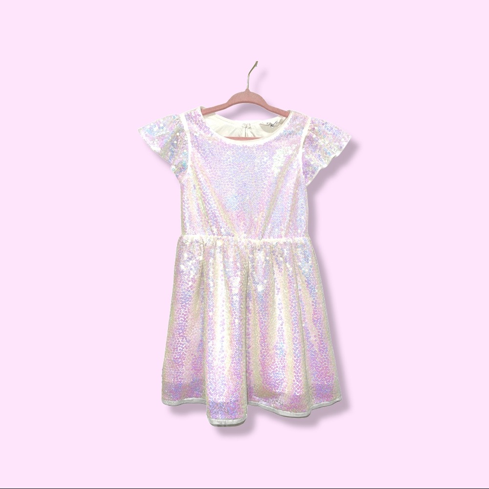 H&M iridescent sequin toddler girl dress